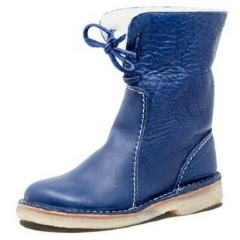 Waterproof Leather Polar Boots With Wool Lining